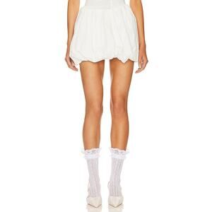 Belle The Label 'Balloon' White Cotton Skirt Size M
